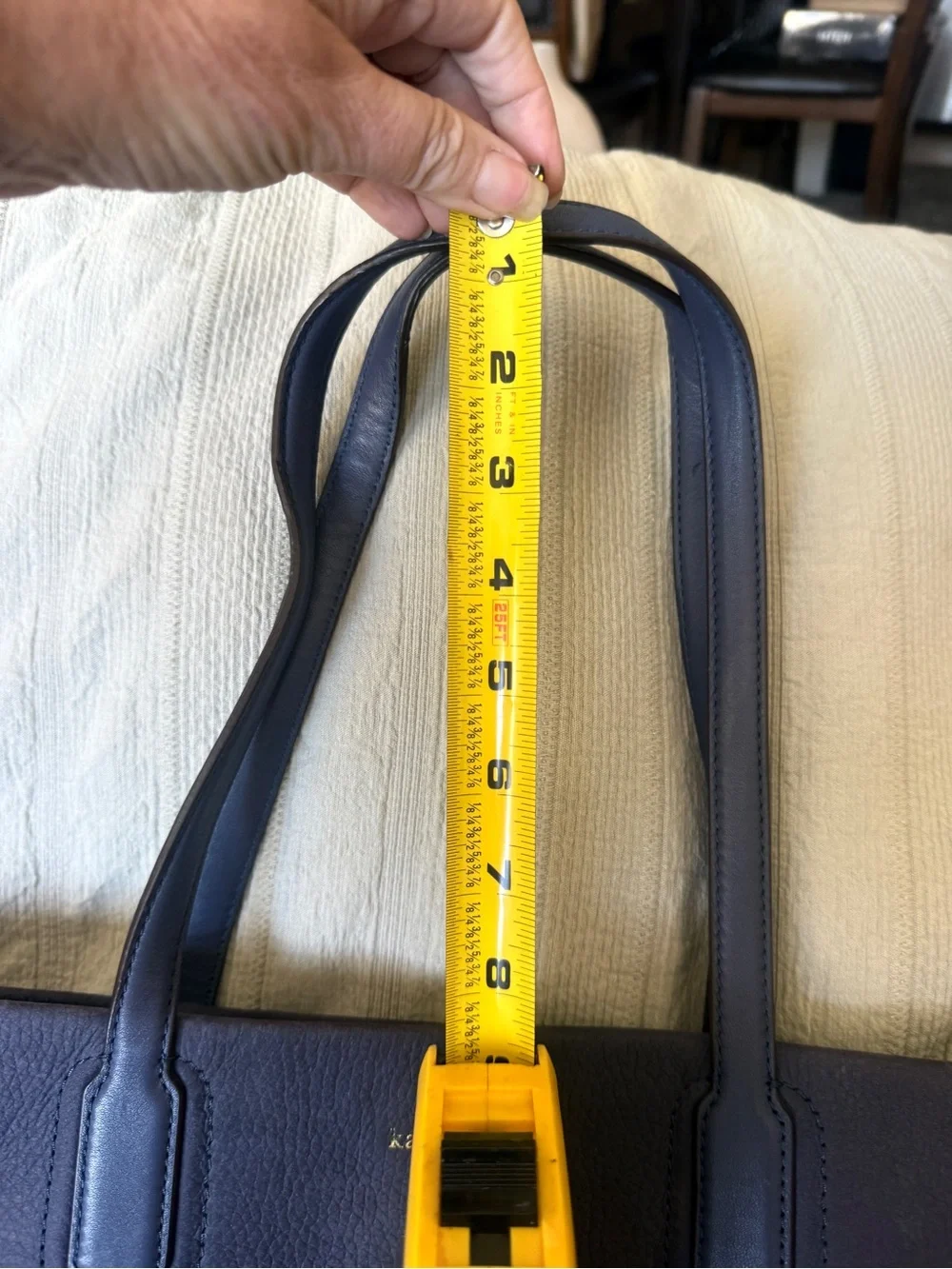 NWOT KATE SPADE BLUE LG TOTE Brandice Pratt Street Tassels ZIP BAG  Blue Leather